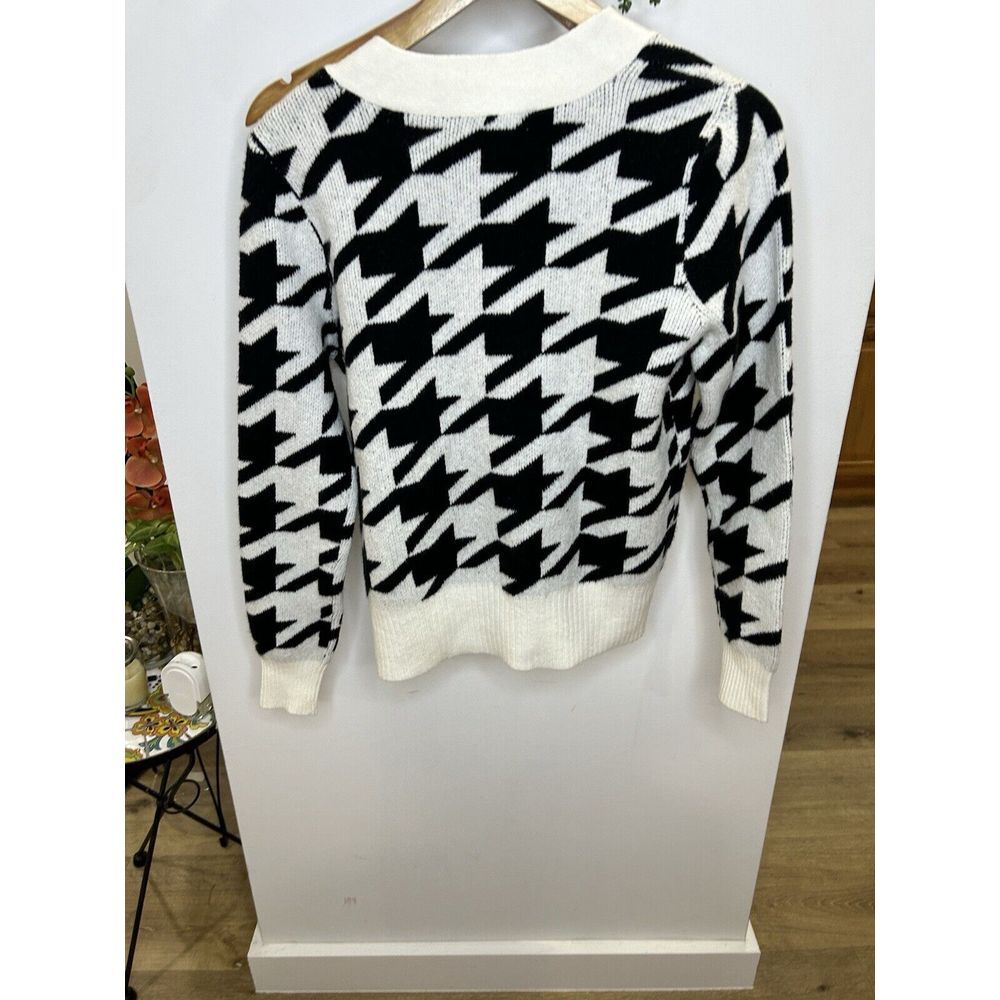 NEW Loft‎ Cardigan Womens  Black White Striped Button Up Slub Cotton - Picture 3 of 7